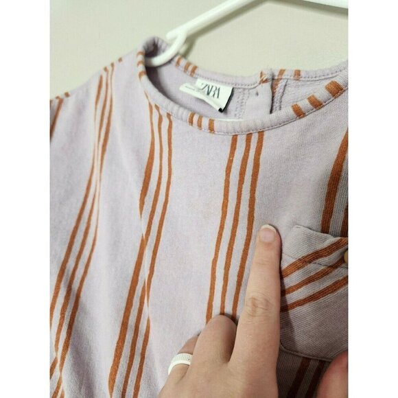 ZARA Purple Stripe Romper - Picture 2 of 5
